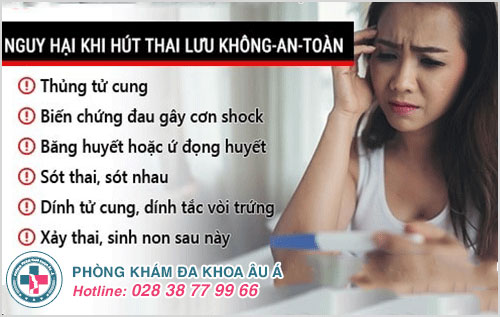 Nguy hại hút thai lưu không an toàn